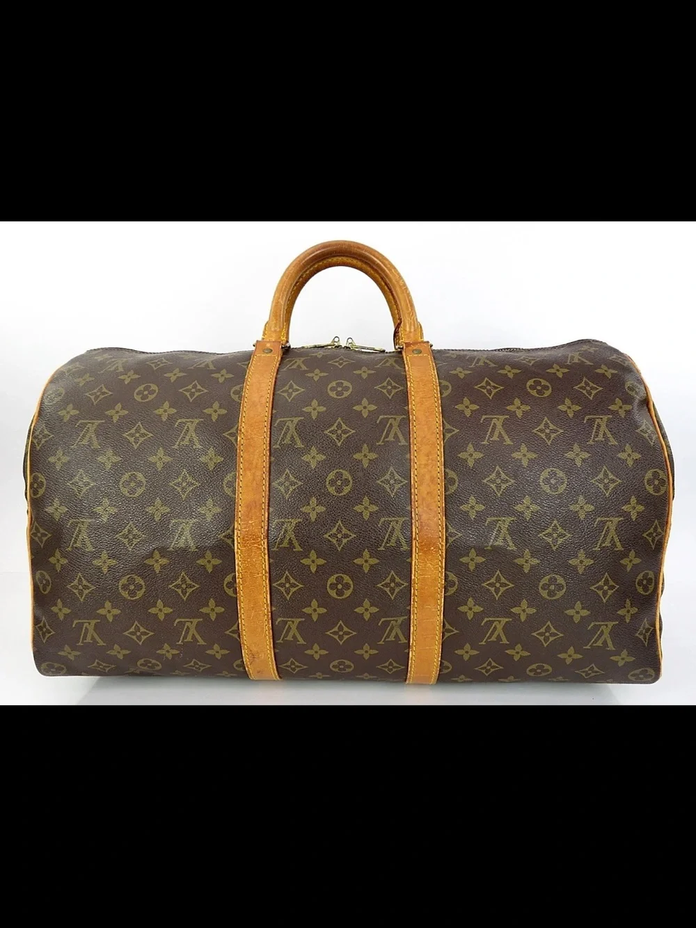 Louis Vuitton Brown Monogram Keepall 50 Travel Duffle
